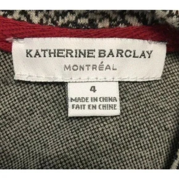Katherine Barclay Womens A-Line Skater Dress Gray Knit Stretch Long Sleeve Sz 4 - Picture 6 of 8